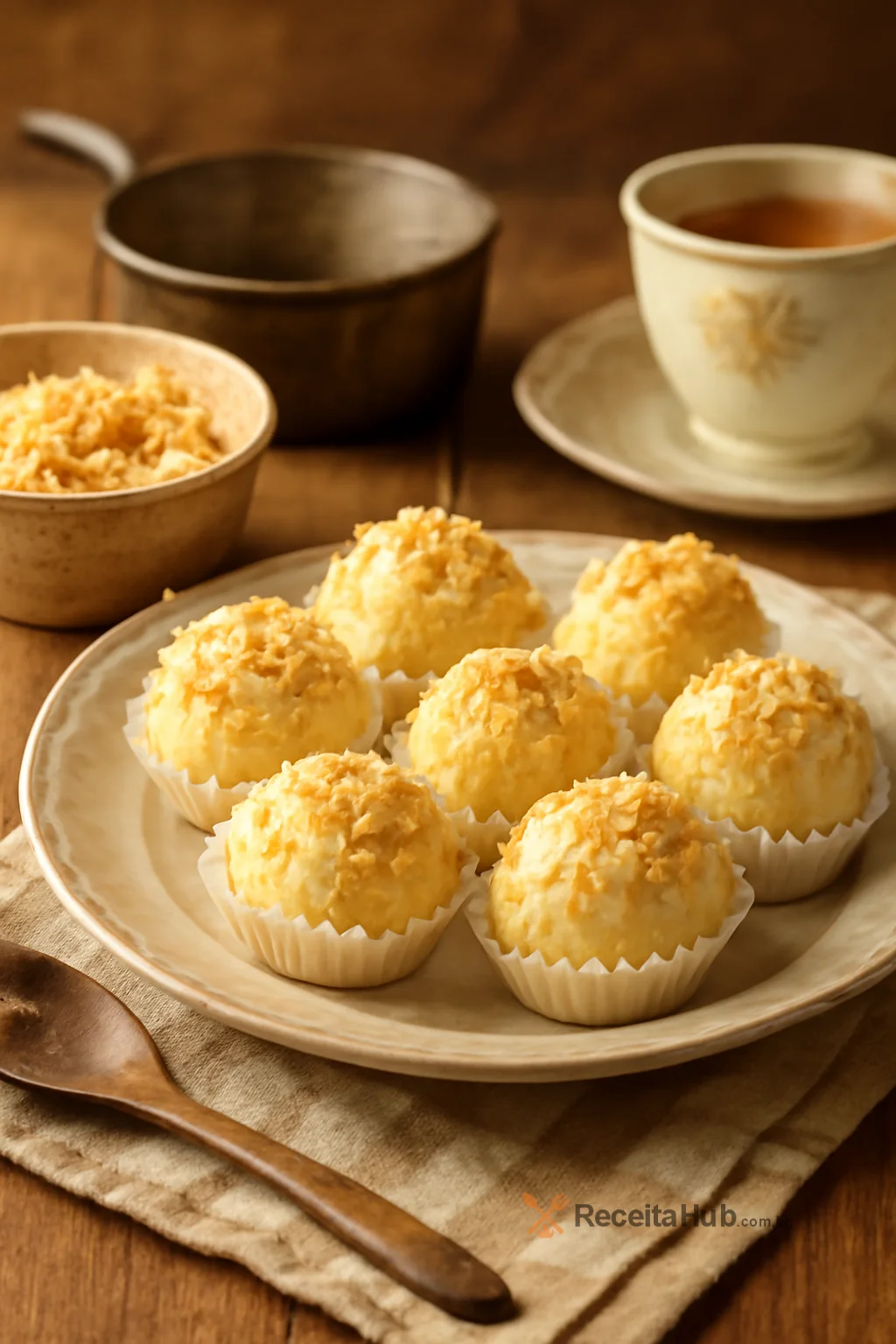 Brigadeiro Branco Ninho com Coco Crocante | ReceitaHub