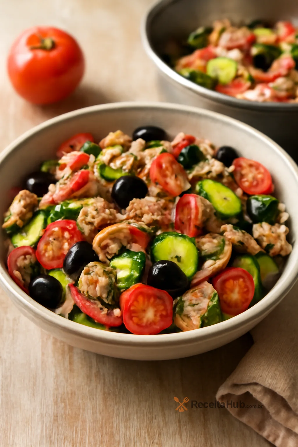 Salada de atum mediterranea rapida | ReceitaHub