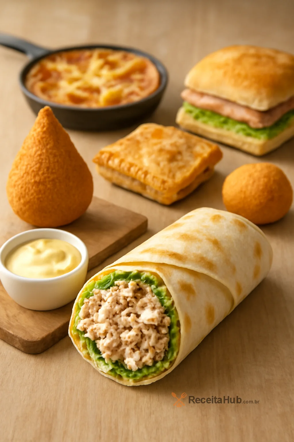 Wrap de atum com maionese em tortilla | ReceitaHub